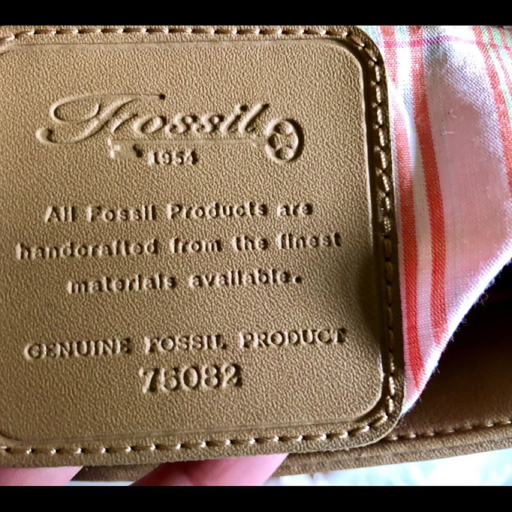 🎉 Fossil Vintage Leather & Woven Straw - Picture 8 of 11